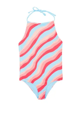 5yrs - REVERSIBLE Riviera One Piece Halter Swimsuit in Reef Break