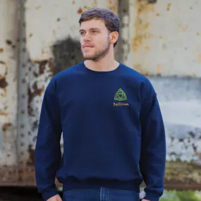 Celtic Trinity Knot Embroidered Personalized Sweatshirt- Navy