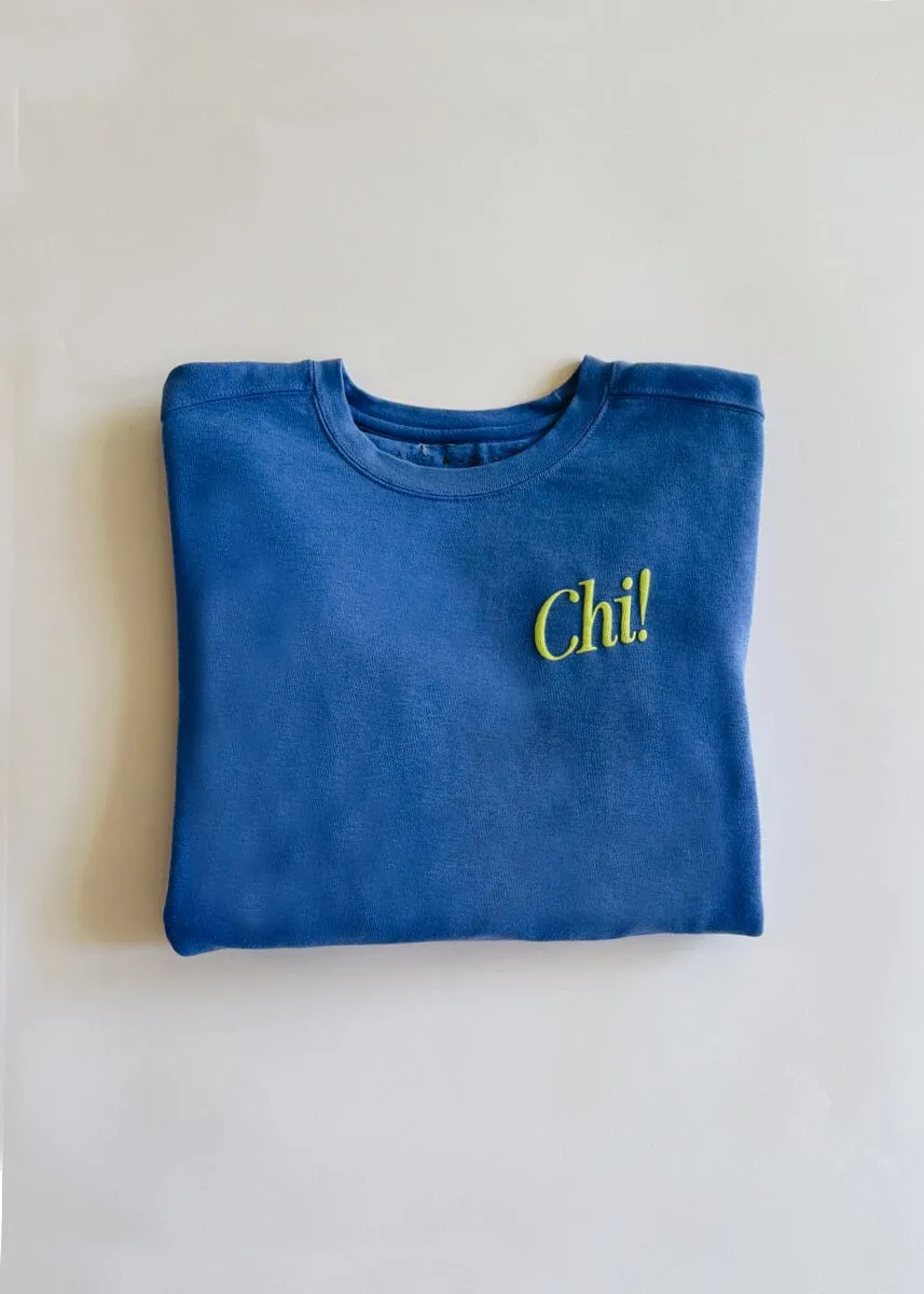 Chicago Forever! Garment-Dyed Sweatshirt - Flo Blue