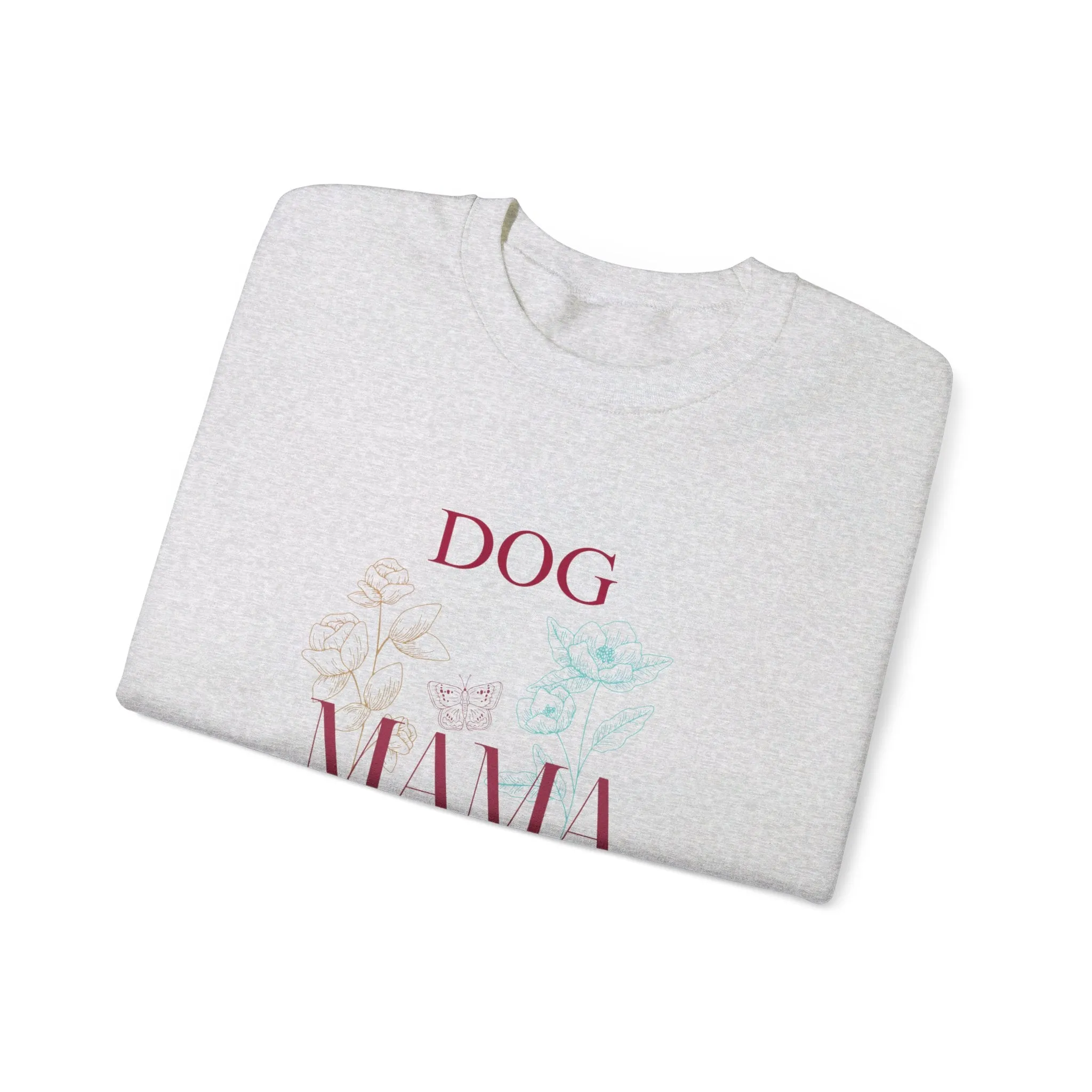 Dog Mama Crewneck Sweatshirt - College Style Gift for Her | Cozy Dog Lover Apparel & Dog People Shirt