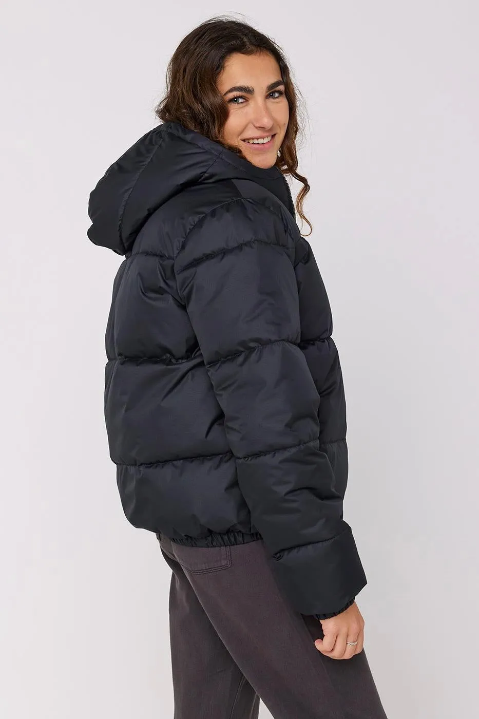 Ellis Black Eco Puffer Jacket