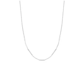 Everyday Value: Sterling Silver Bead Chain Necklace with 5 Bar Stations