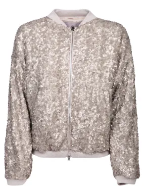 Gold Sequin Bomber