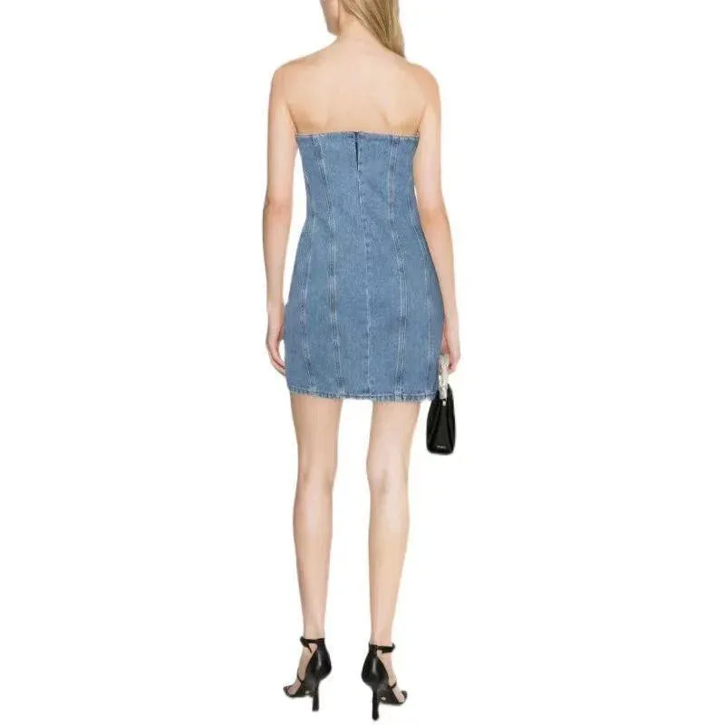 Jessie Tube Denim Mini Dress