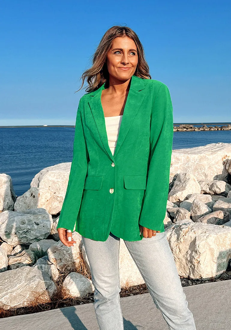 Jolly Green Women's Classic Twill Loose Fit Business Casual Blazer