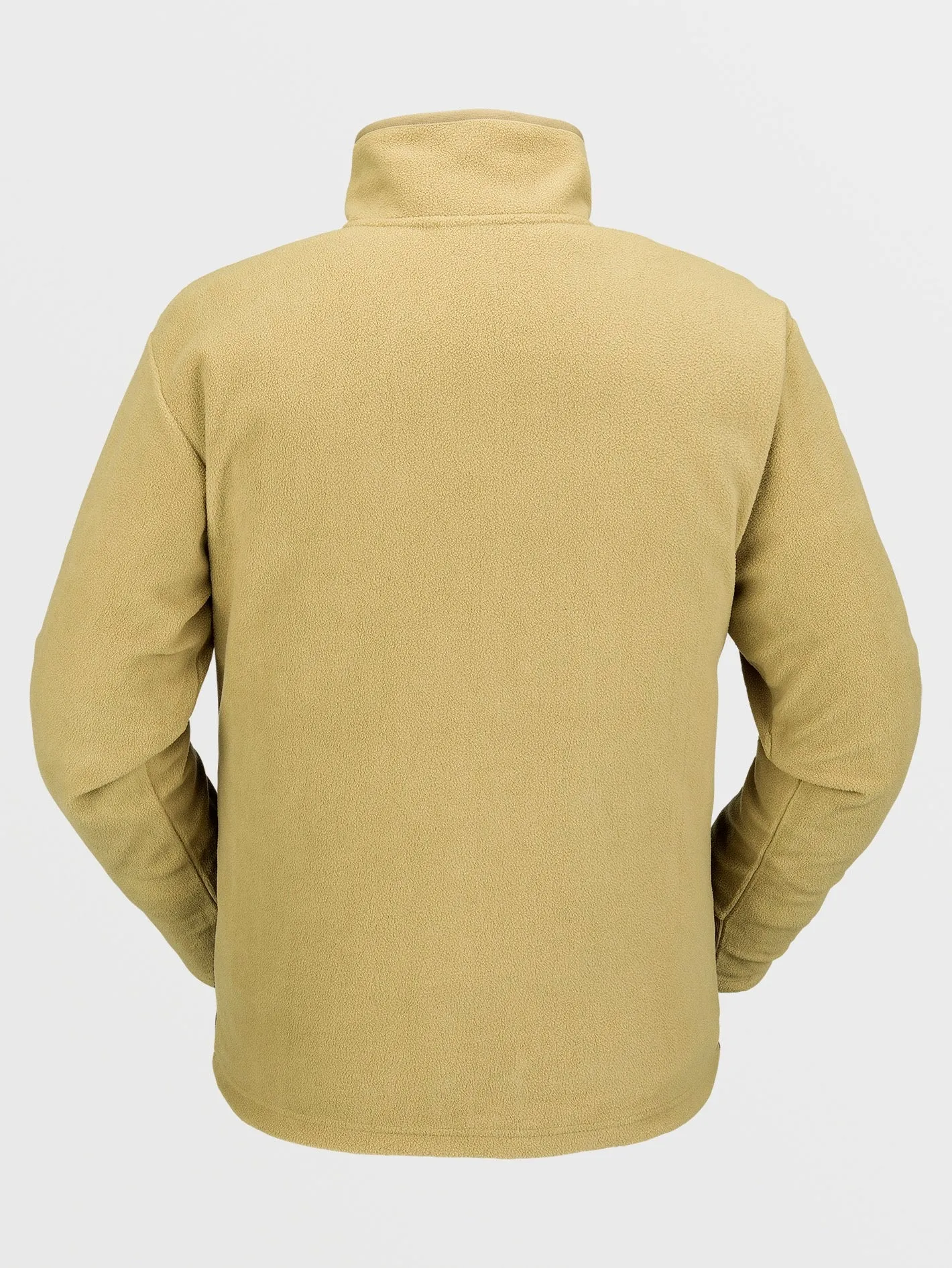 Mens Polar Fleece Mock 1/2 Zip Pullover - Dark Khaki