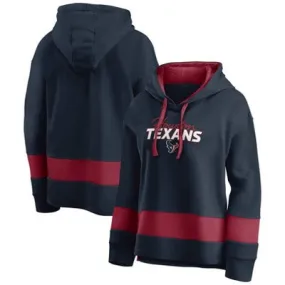 New - NFL Houston Texans Women's Halftime Adjustment Long Sleeve Fleece Hooded Sweatshirt - S