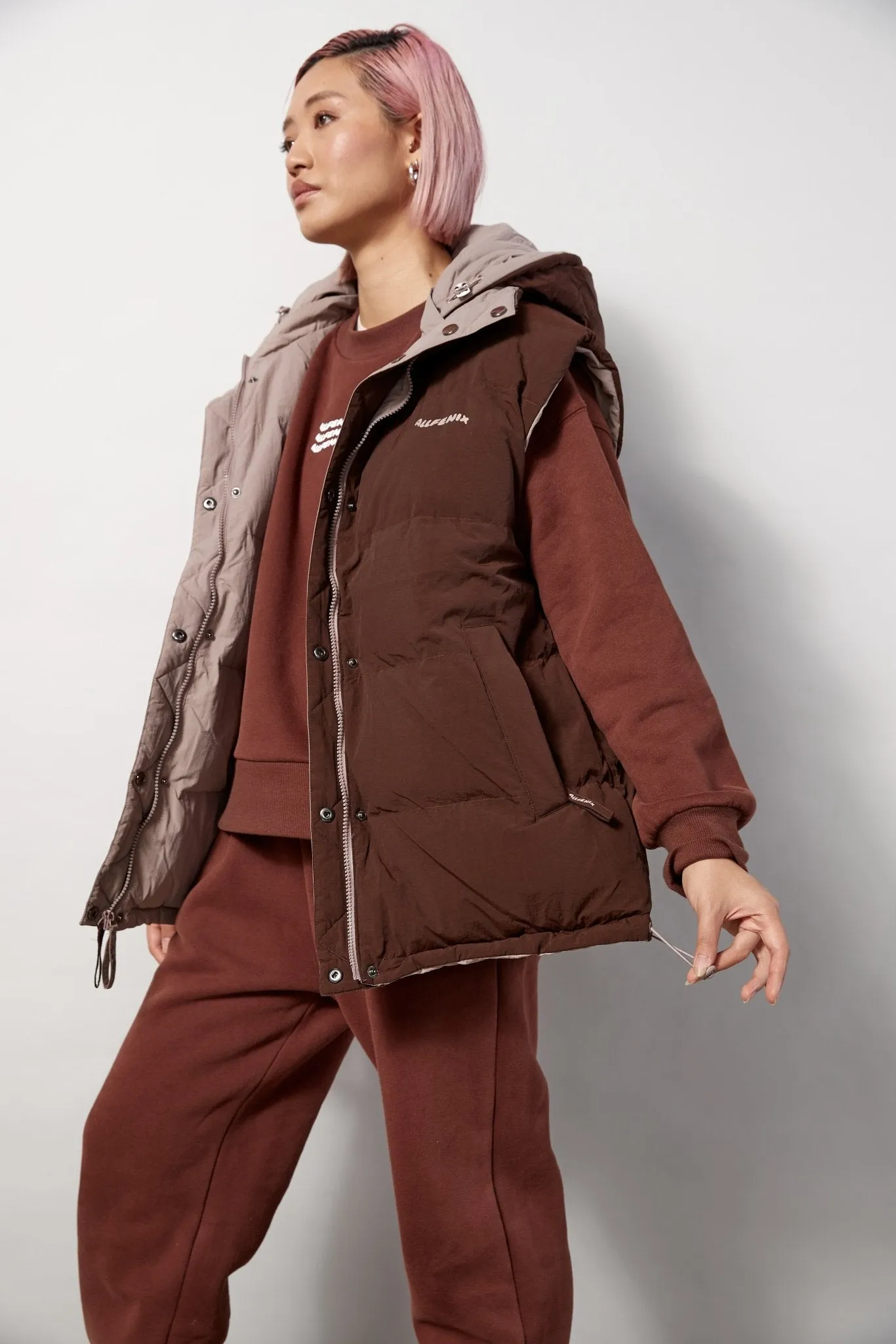 Oversized Reversible Puffer Vest