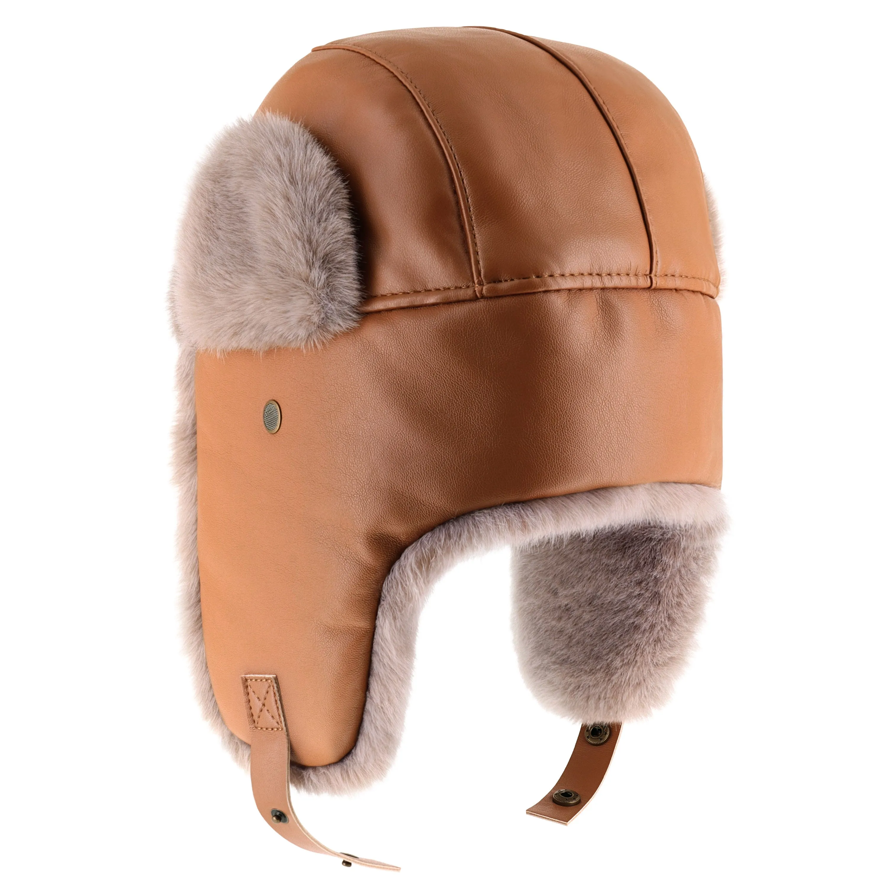 PU Leather Trapper Hat