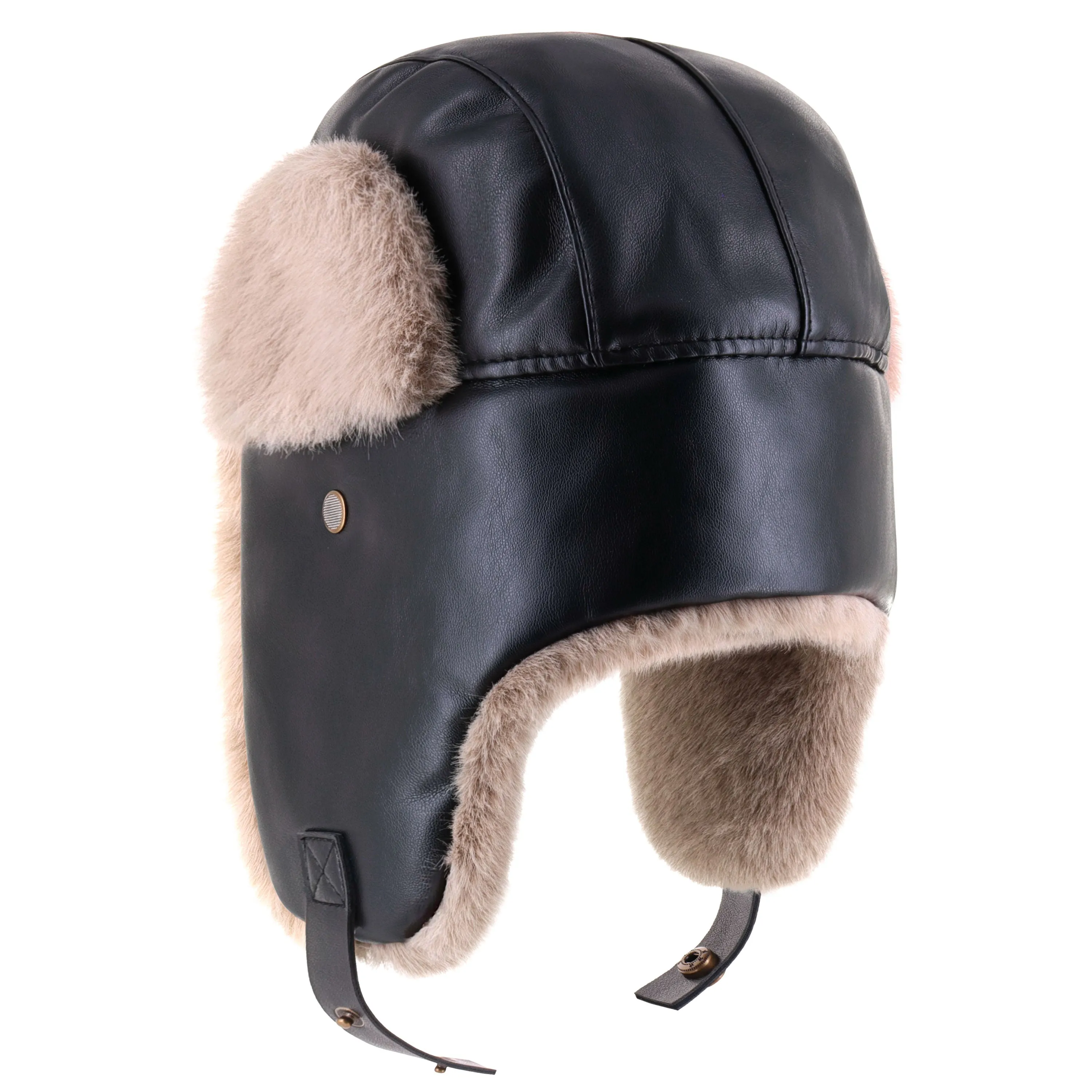 PU Leather Trapper Hat