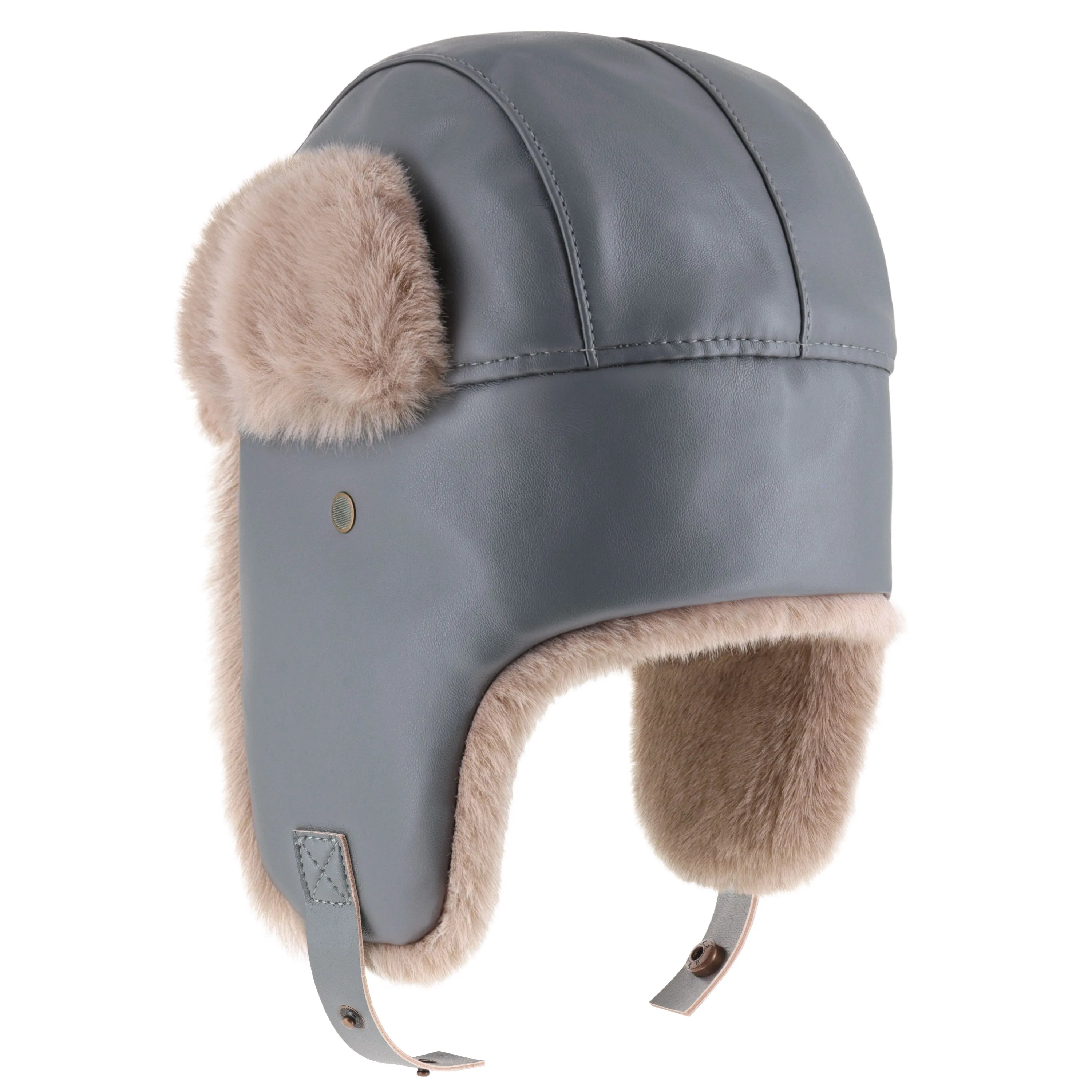 PU Leather Trapper Hat