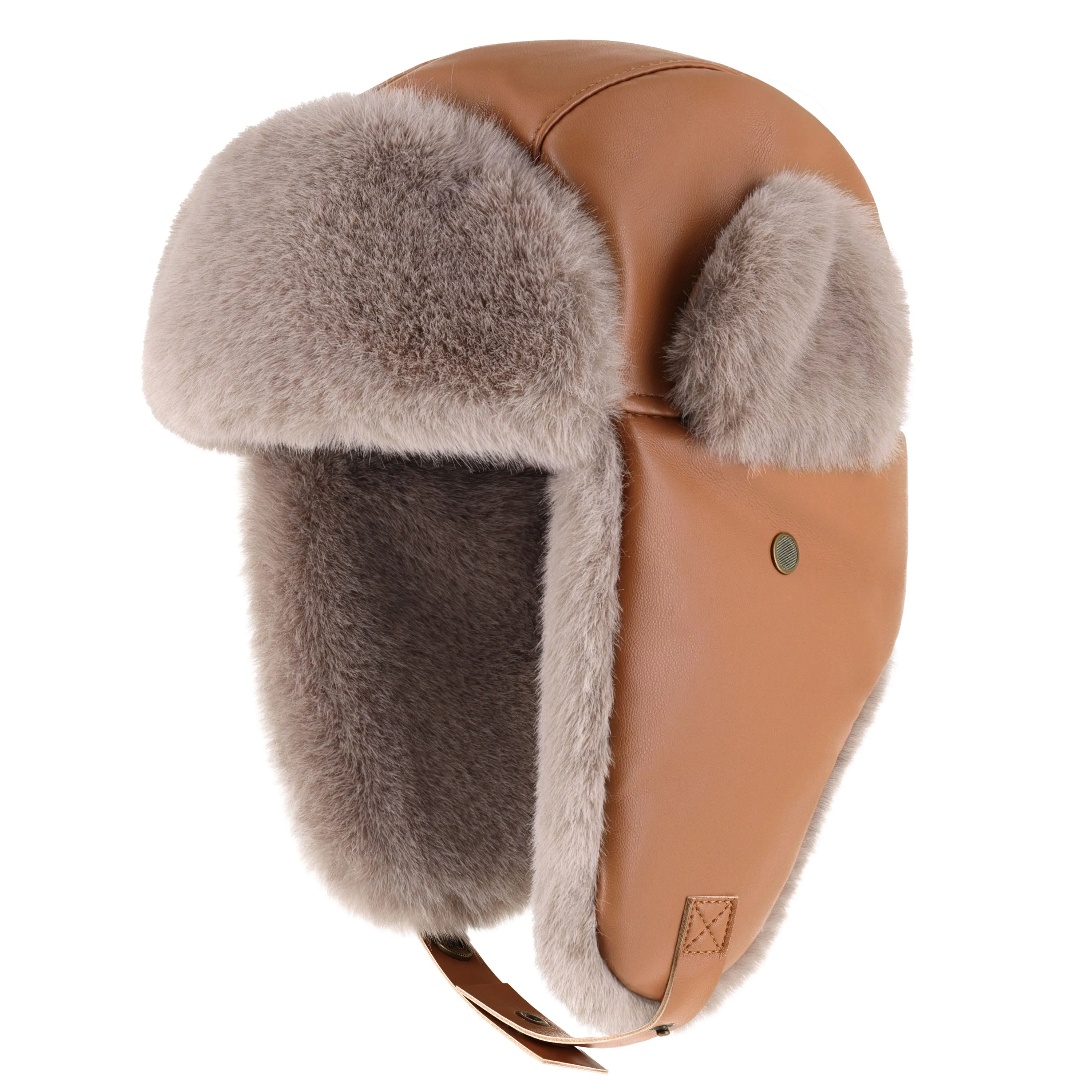 PU Leather Trapper Hat