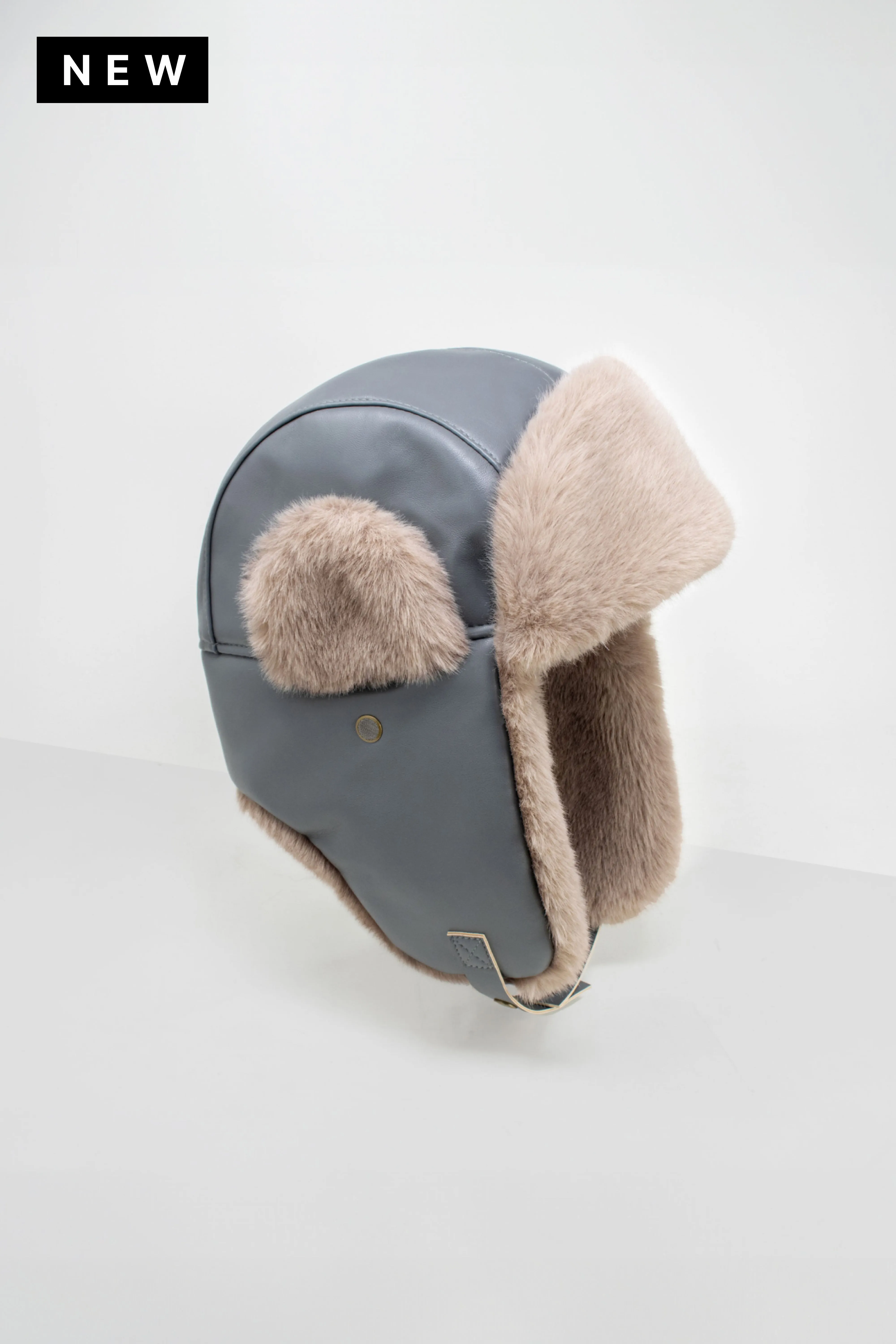 PU Leather Trapper Hat