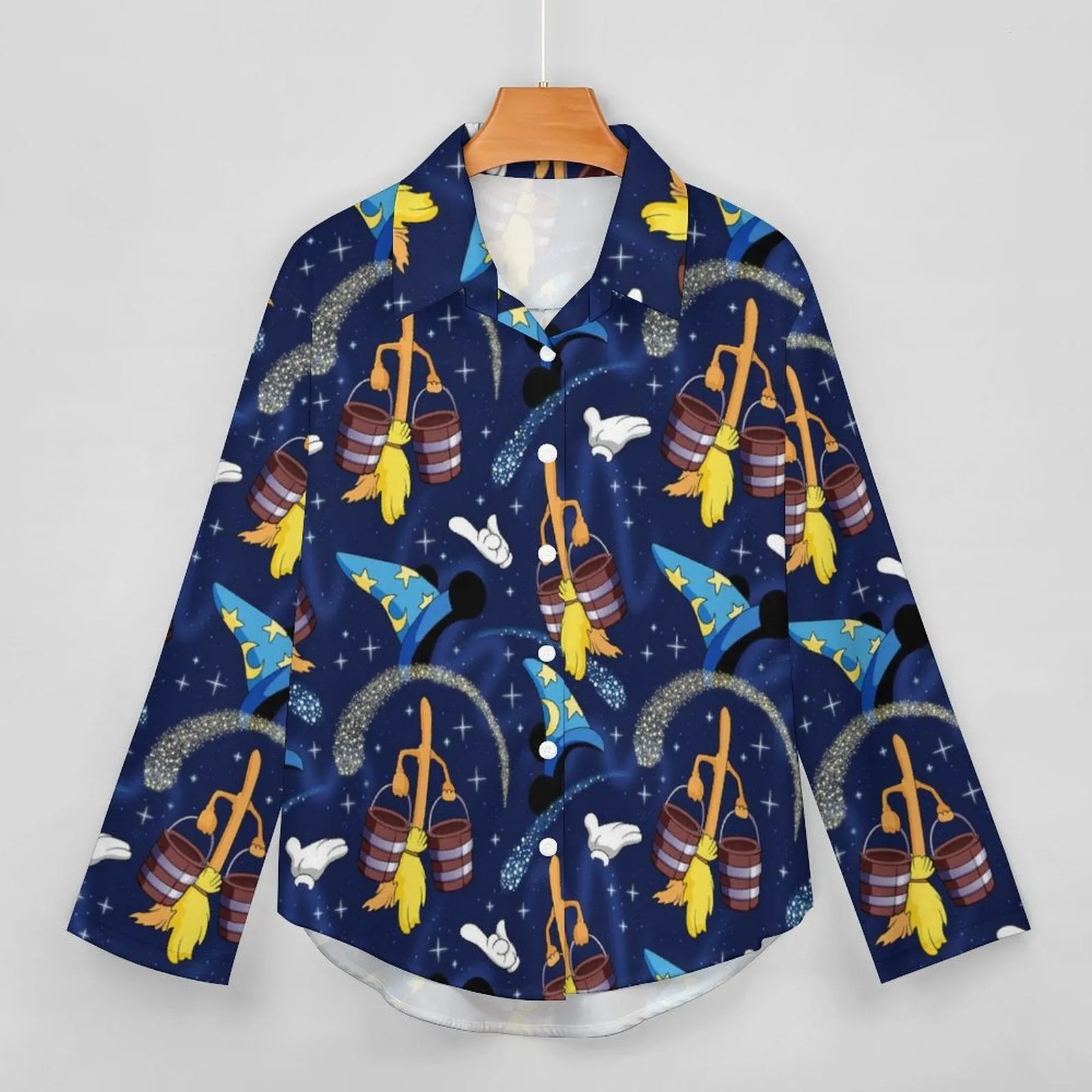 Sorcerer Long Sleeve Button Up Blouse