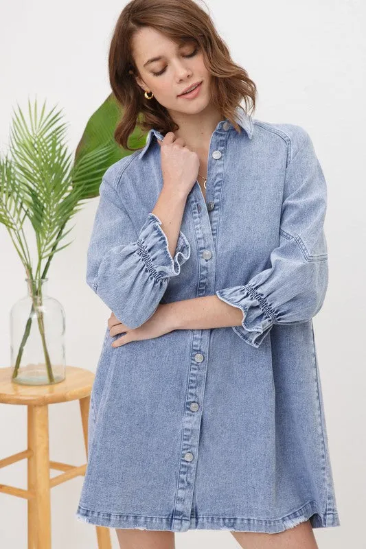 TEEK - Washed Denim Dress