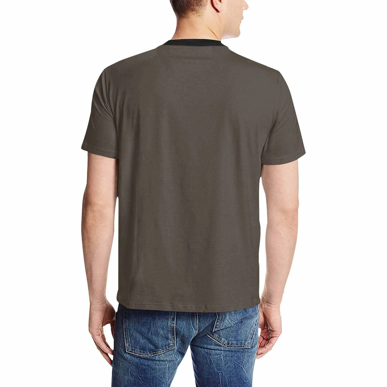 Uniquely You Mens T-Shirt /  Dark Taupe Brown     - Short Sleeve Casual Shirt